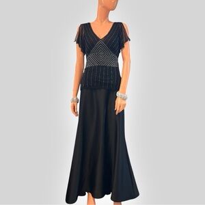 NEIMAN MARCUS Satin Maxi Evening Skirt Petite